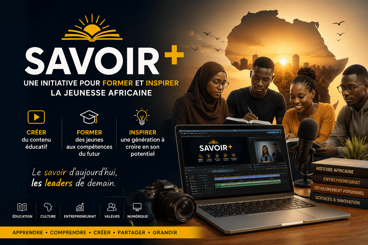Savoir+ : une initiative pour former et inspirer la jeunesse africaine par le numérique
